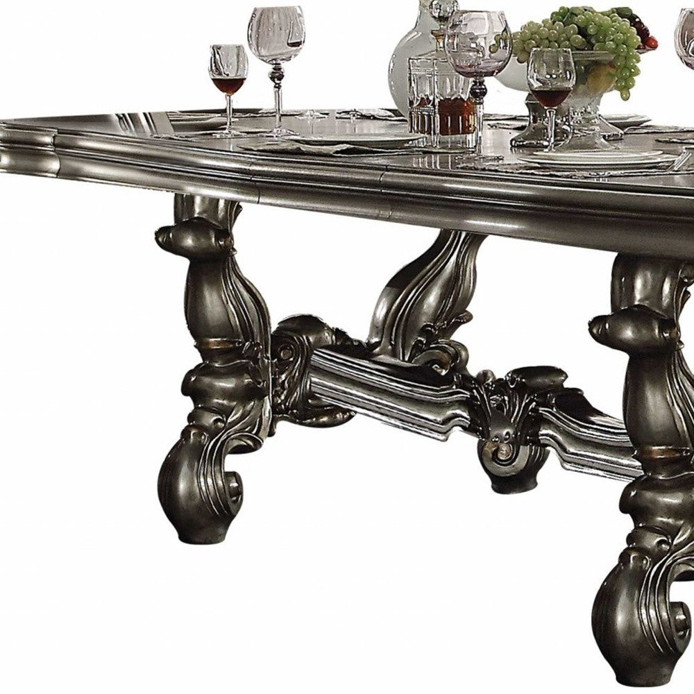 46" Platinum Solid Wood Dining Table