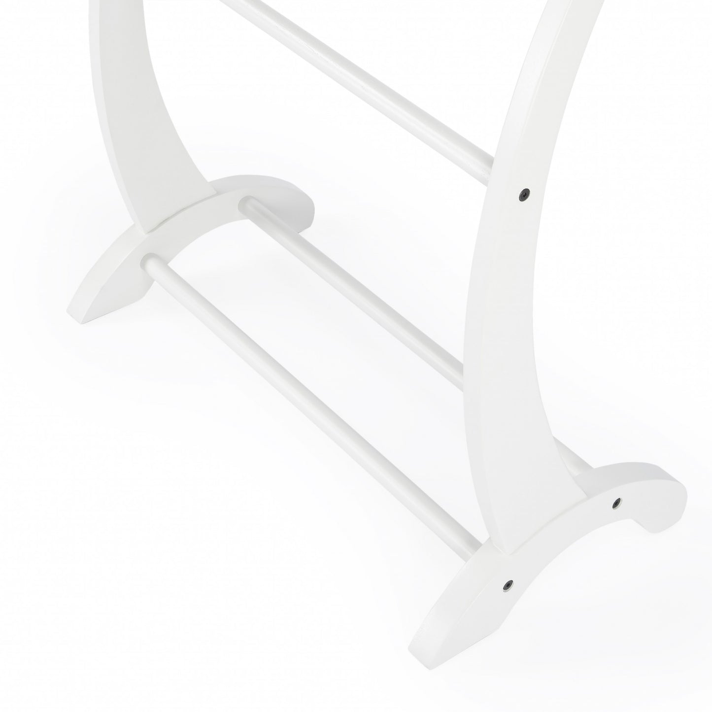 Glossy White Blanket Stand