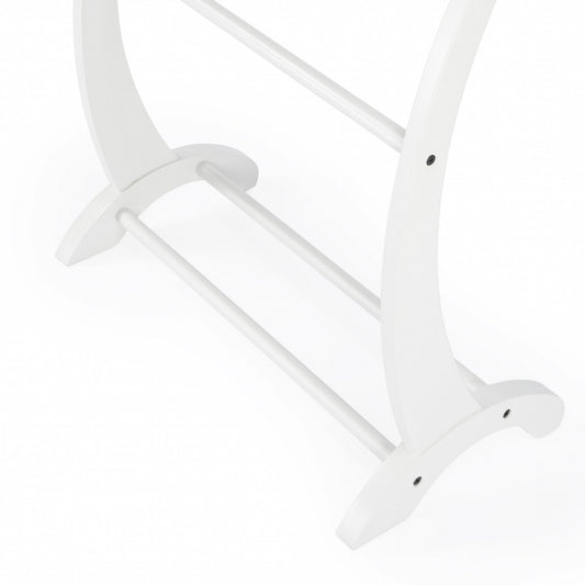 Glossy White Blanket Stand