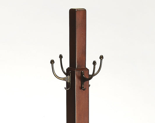 Webster Antique Cherry Coat Rack Tree