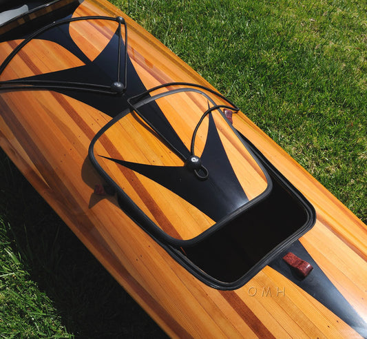 23" X 206" X 13" Wooden Kayak With Arrows Design