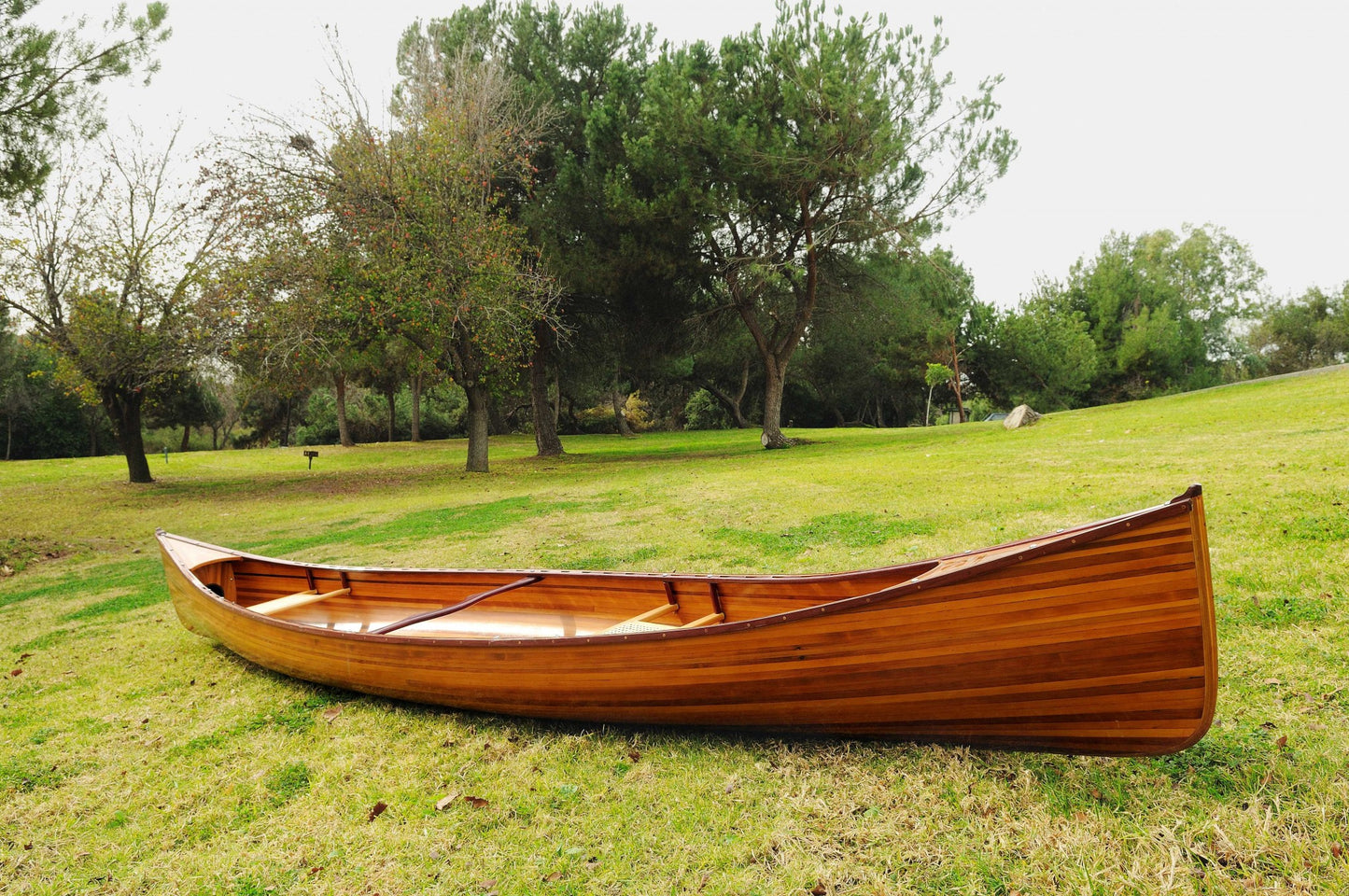 31.5" X 187.5" X 24" Wooden Canoe